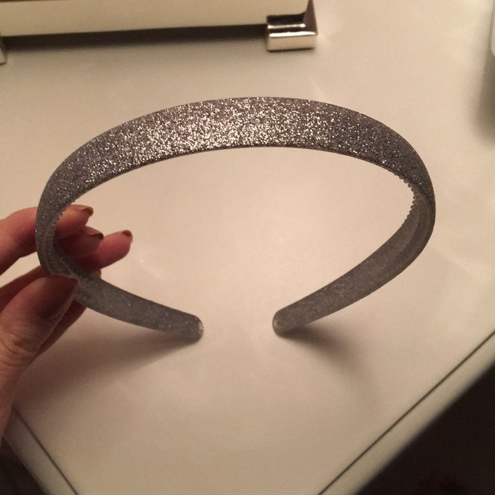 Silver glitter headband